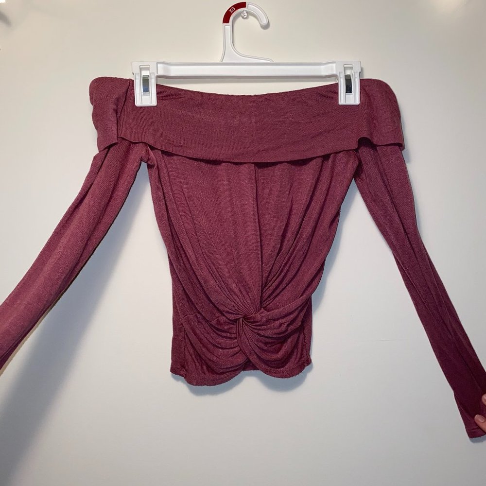 Rose Colored Charlotte Russe Off-the-Shoulder Top